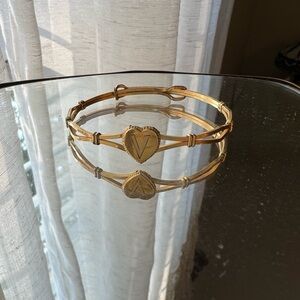 12K Gold Filled Vintage Monogram “V” Baby Bracelet
